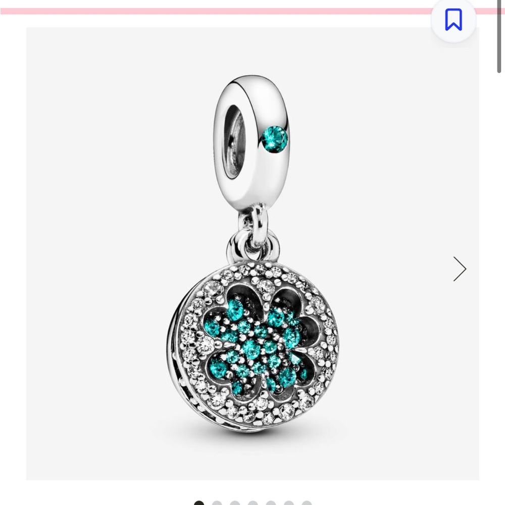 Pandora- Lucky Four Leaf Clover Dangle Charm